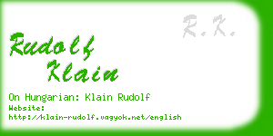 rudolf klain business card